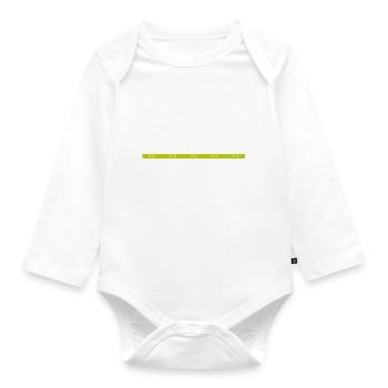 cutter tree bday carpenter baby and toddler shirts - Organic Longsleeve Baby Bodysuit - white - Front