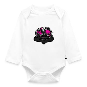 Blackjack.pink - Baby Bio-Langarm-Body - Weiß - Vorne
