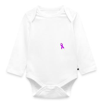 This Badass Has Epilepsy - Organic Longsleeve Baby Bodysuit - white - Front