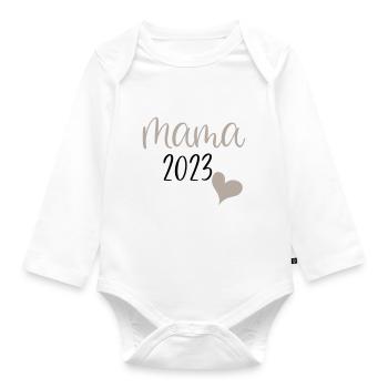 Mama 2023 - Baby Bio-Langarm-Body - Weiß - Vorne