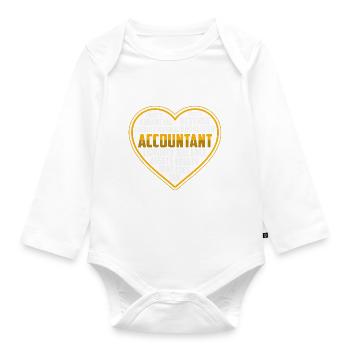 CPA Accountant Heart - Baby Bio-Langarm-Body - Weiß - Vorne