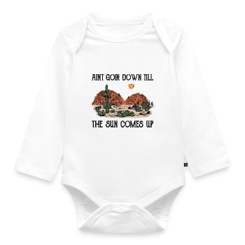 Wüste Wüstenlandschaft Wildnis Outback Landstraßen - Baby Bio-Langarm-Body - Weiß - Vorne