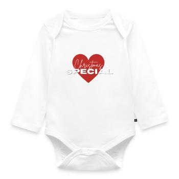 Christmas Special - Baby Bio-Langarm-Body - Weiß - Vorne
