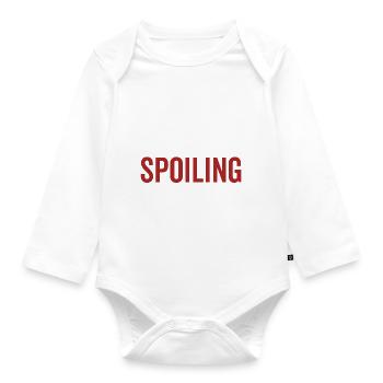 Brandon ist mein Name Spoiling ist mein Spiel - Baby Bio-Langarm-Body - Weiß - Vorne