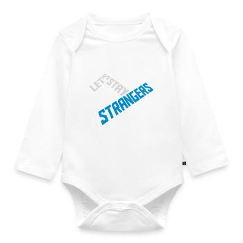 Citation Restons Strangers - Body Bébé bio manches longues - blanc - Devant