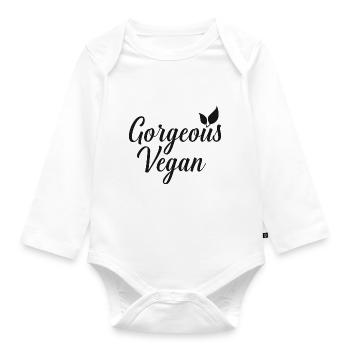 Gorgeous vegan - Baby Bio-Langarm-Body - Weiß - Vorne