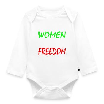 Women life freedom - Body Bébé bio manches longues - blanc - Devant