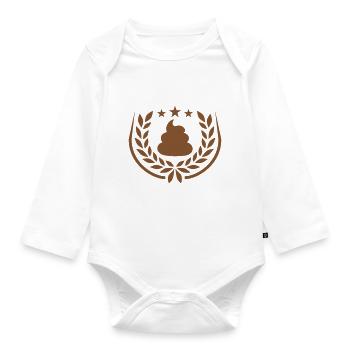 Lorbeerkranz Scheiße Haufen Sterne - Baby Bio-Langarm-Body - Weiß - Vorne