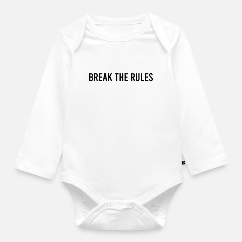 ENFREINDRE LES RÈGLES - Body Bébé bio manches longues - blanc