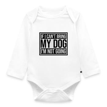 Citation Apportez mon chien - Body Bébé bio manches longues - blanc - Devant