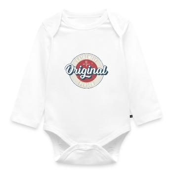 Original Vintage Label - Organic Longsleeve Baby Bodysuit - white - Front