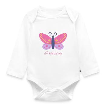 Meine Prinzessin - Baby Bio-Langarm-Body - Weiß - Vorne