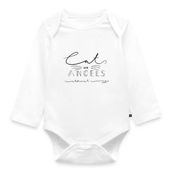 Cats - Organic Longsleeve Baby Bodysuit - white - Front
