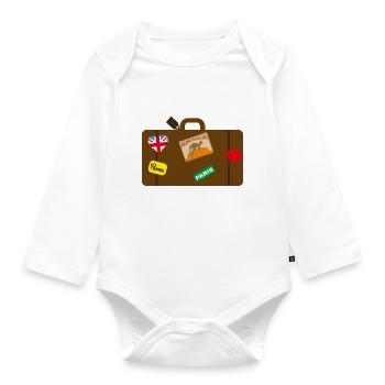 reisen - Baby Bio-Langarm-Body - Weiß - Vorne