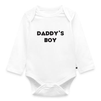 Daddy ́s Boy - Organic Longsleeve Baby Bodysuit - white - Front
