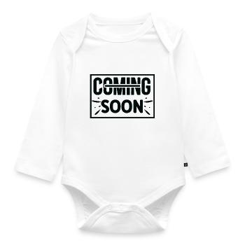 Coming Soon - Organic Longsleeve Baby Bodysuit - white - Front