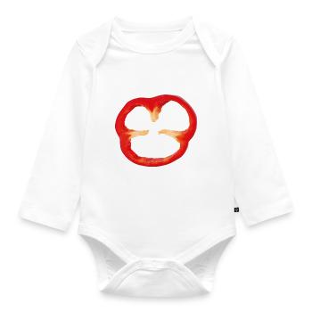 paprika - Organic Longsleeve Baby Bodysuit - white - Front