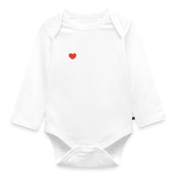 J’adore ma chemise coeur de grand-père - Body Bébé bio manches longues - blanc - Devant