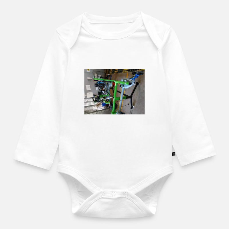 VOITURES - Body Bébé bio manches longues - blanc