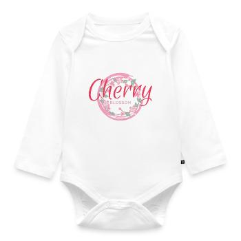 J’adore les vêtements / Cherry Blossom - Body Bébé bio manches longues - blanc - Devant