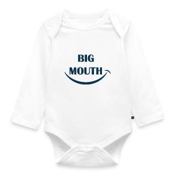 Großmaul - Baby Bio-Langarm-Body - Weiß - Vorne
