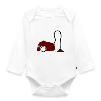 Vacuum cleaner - Organic Longsleeve Baby Bodysuit - white - Front