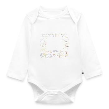 47th Birthday Square Root of 2209: 47 Years Old - Organic Longsleeve Baby Bodysuit - white - Front