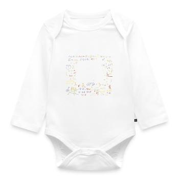 58th Birthday Square Root of 3364: 58 Years Old - Organic Longsleeve Baby Bodysuit - white - Front