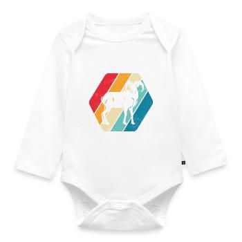 Goat Goat Buck Aries Animal Nature Retro - Organic Longsleeve Baby Bodysuit - white - Front