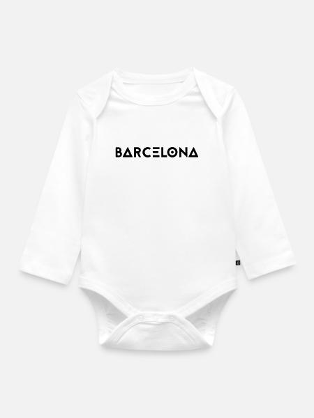 BARCELONA - Baby Bio-Langarm-Body - Weiß