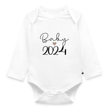 Bébé 2024 2 - Body Bébé bio manches longues - blanc - Devant