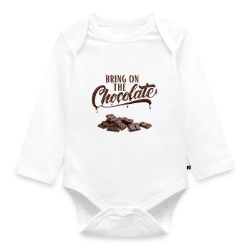 Apportez le chocolat - Schokoliebe - Body Bébé bio manches longues - blanc - Devant