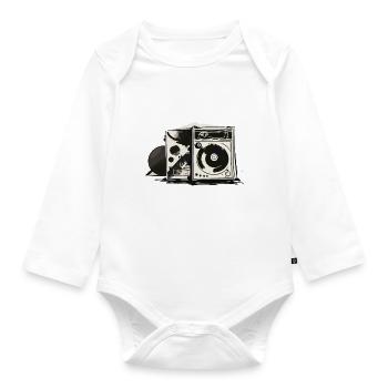 Yard sale speakers - Organic Longsleeve Baby Bodysuit - white - Front