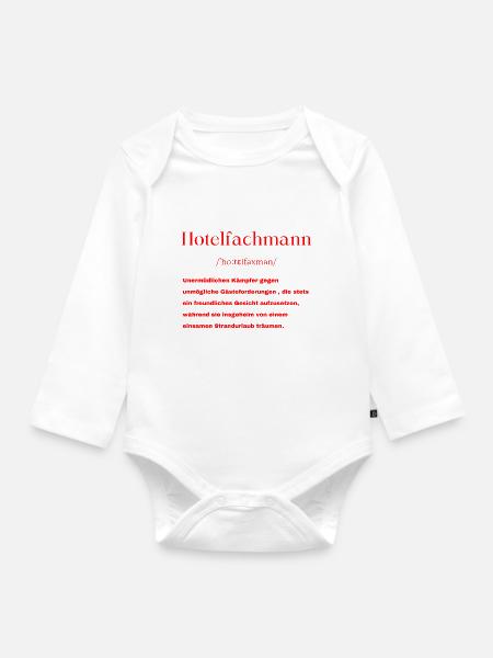 Hotelfachmann Definition - Baby Bio-Langarm-Body - Weiß