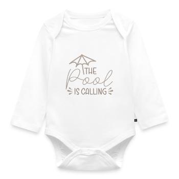 The Pool is calling - Baby Bio-Langarm-Body - Weiß - Vorne