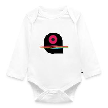 logo simple - Body Bébé bio manches longues - blanc - Devant
