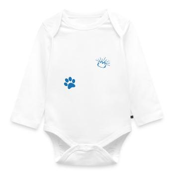 Scheiss auf den Prinzen, ich nehme den Pugador! - Baby Bio-Langarm-Body - Weiß - Vorne
