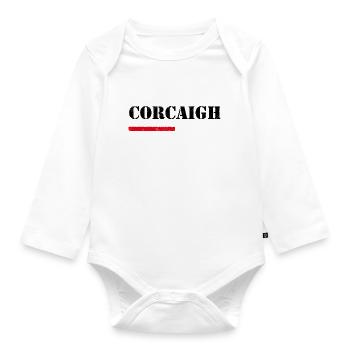 Corgaigh (Cork) - Organic Longsleeve Baby Bodysuit - white - Front