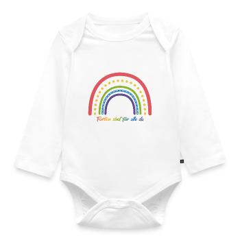 Farben sind für alle da - Baby Bio-Langarm-Body - Weiß - Vorne