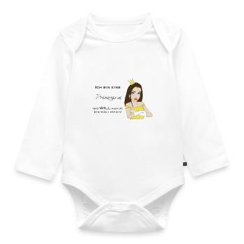Prinzipessah - Baby Bio-Langarm-Body - Weiß - Vorne