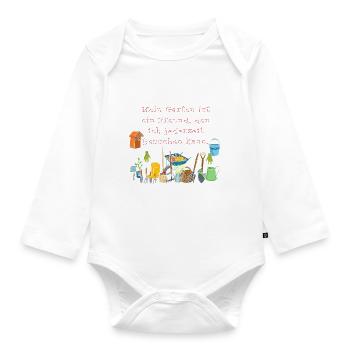mein Garten ist mein Freund…. - Baby Bio-Langarm-Body - Weiß - Vorne