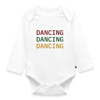 Dancing Dance Music - Baby Bio-Langarm-Body - Weiß - Vorne