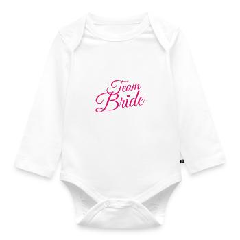 Team Bride - Baby Bio-Langarm-Body - Weiß - Vorne