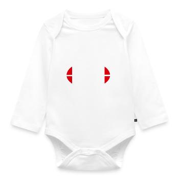 Rugby Je peux pas j ai Biarritz supporter biarritz - Body Bébé bio manches longues - blanc - Devant