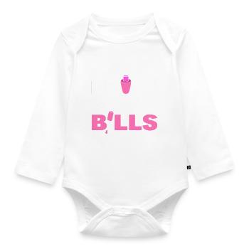 Nail Art Maniküre - Baby Bio-Langarm-Body - Weiß - Vorne