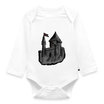 castle - Organic Longsleeve Baby Bodysuit - white - Front