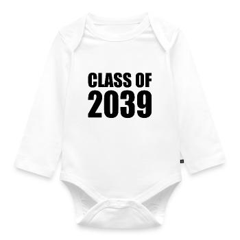 Class of 2039 - Organic Longsleeve Baby Bodysuit - white - Front