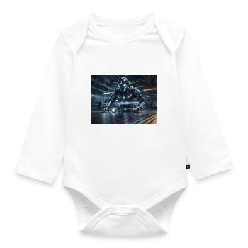 Synthèse de l’avenir de la technologie - Body Bébé bio manches longues - blanc - Devant
