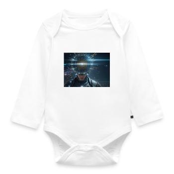 Synthèse de l’avenir de la technologie - Body Bébé bio manches longues - blanc - Devant