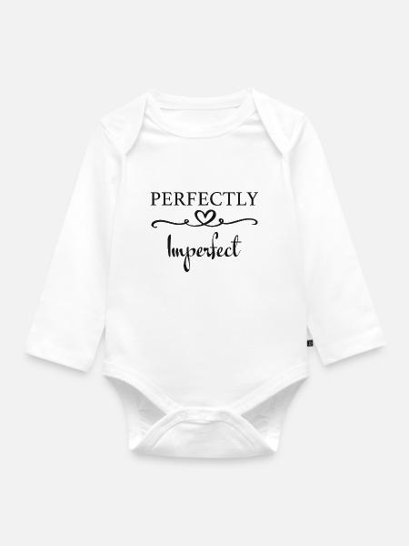 perfectly imperfect - Baby Bio-Langarm-Body - Weiß